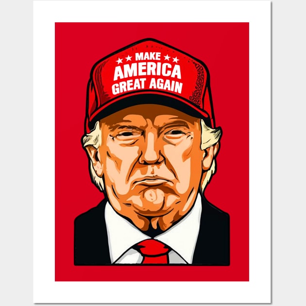 Make America Great Again Trump Wall Art by Plushism